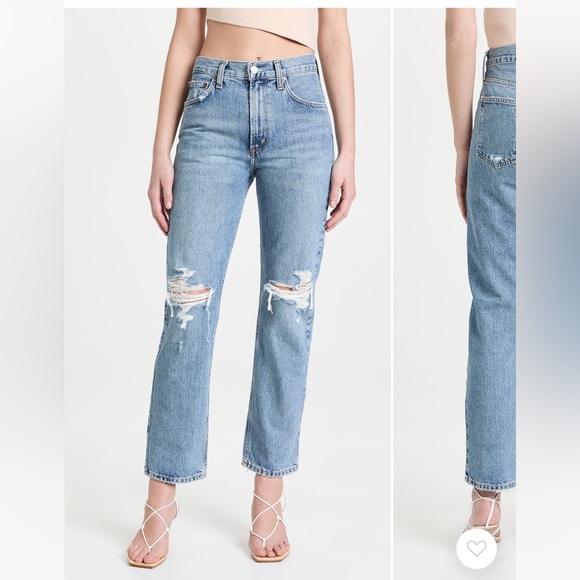 NWT Agolde Mia High Waisted Straight Jeans - Picture 2 of 6